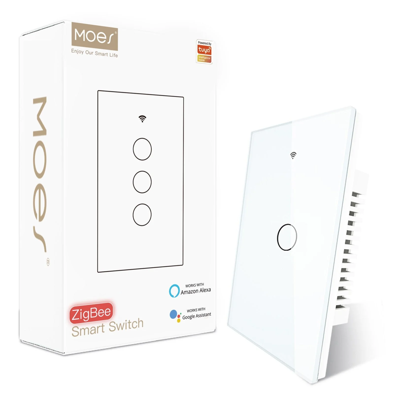 ZigBee Smart Light Switch Touch Glass Panel Neutral Wire Required US Standard - Image 6