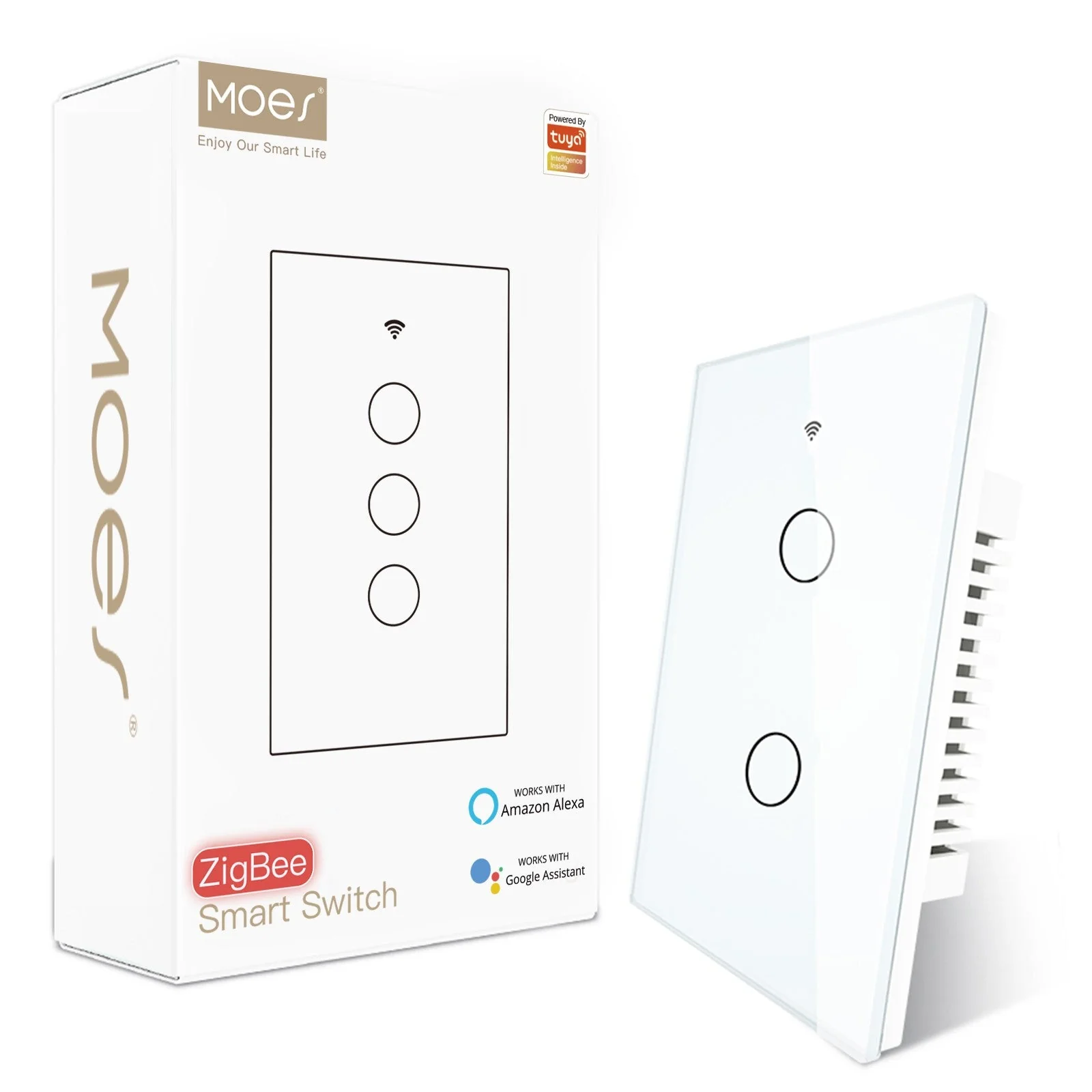 ZigBee Smart Light Switch Touch Glass Panel Neutral Wire Required US Standard - Image 7