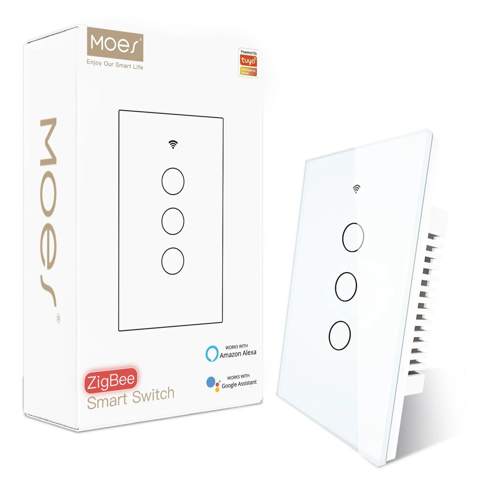 ZigBee Smart Light Switch Touch Glass Panel Neutral Wire Required US Standard - Image 8