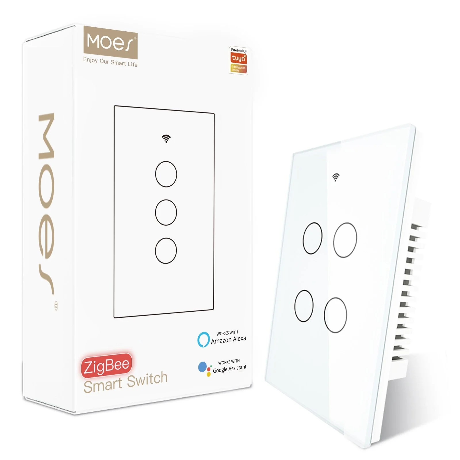 ZigBee Smart Light Switch Touch Glass Panel Neutral Wire Required US Standard - Image 9