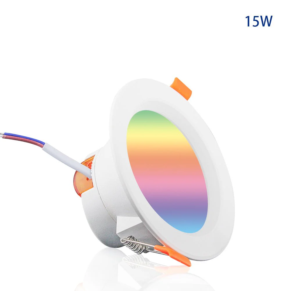 MOES ZigBee Smart LED Downlight Dimming Round Recessed Spot Party Light Bulbs RGB 2700K-6500K W+C - Image 10