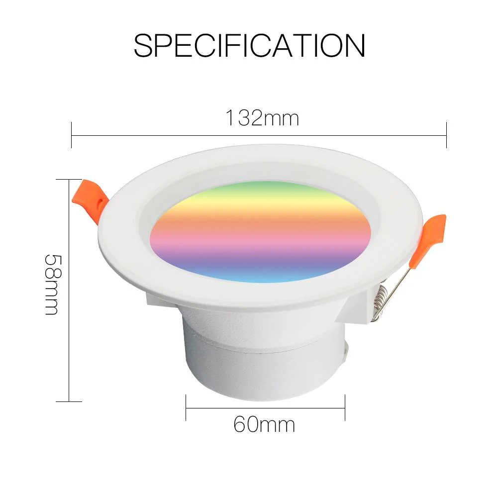 MOES ZigBee Smart LED Downlight Dimming Round Recessed Spot Party Light Bulbs RGB 2700K-6500K W+C - Image 6