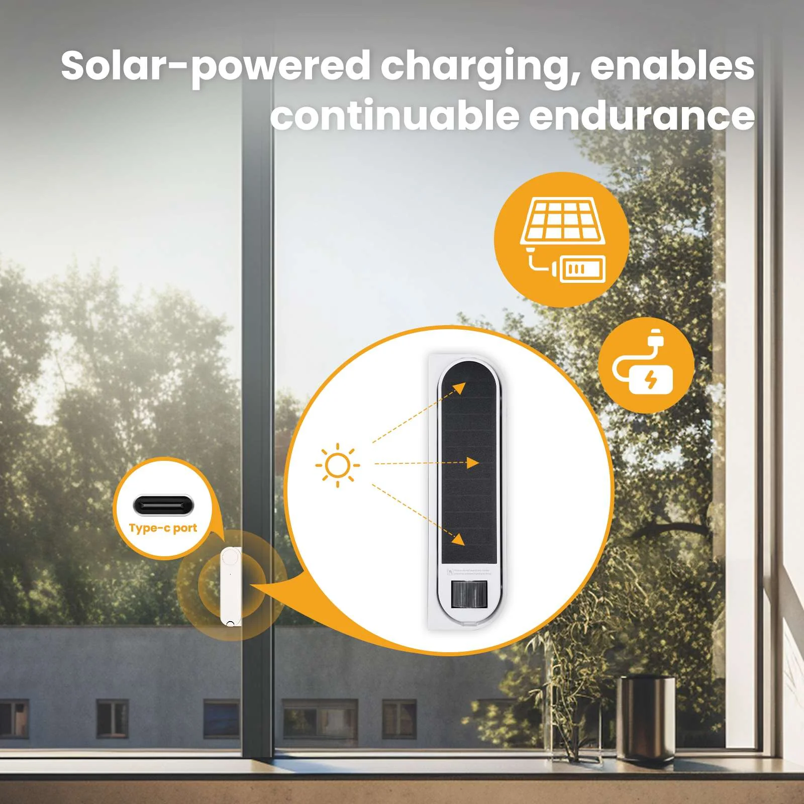 ZigBee Smart Sliding Window Pusher Automatic Opener Closer Solar Charging - Image 3