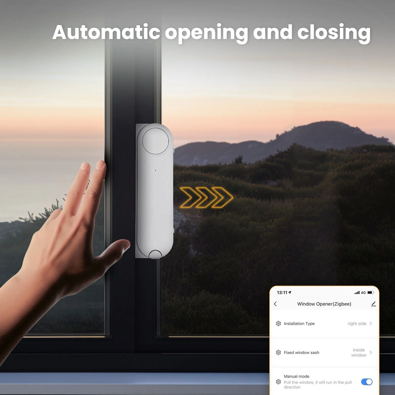 ZigBee Smart Sliding Window Pusher Automatic Opener Closer Solar Charging - Image 4