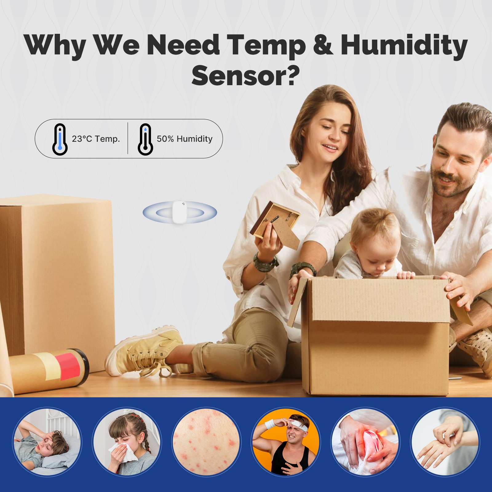 Zigbee Smart Temperature Humidity Sensor Indoor Hygrometer APP Monitoring - Image 3