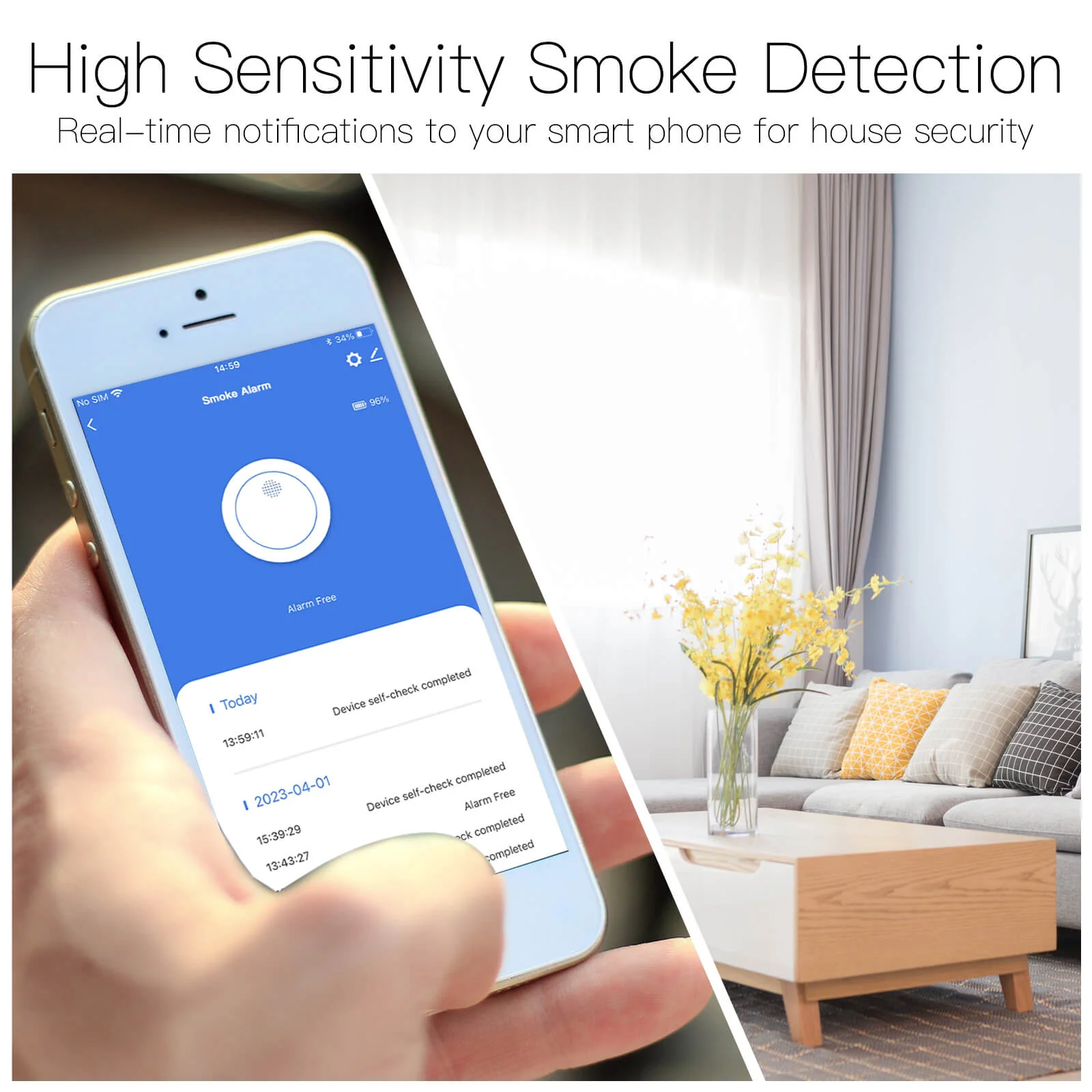 ZigBee Wireless Smart Smoke Detector Fire 85dB Sound Alarm Siren Sensor - Image 6