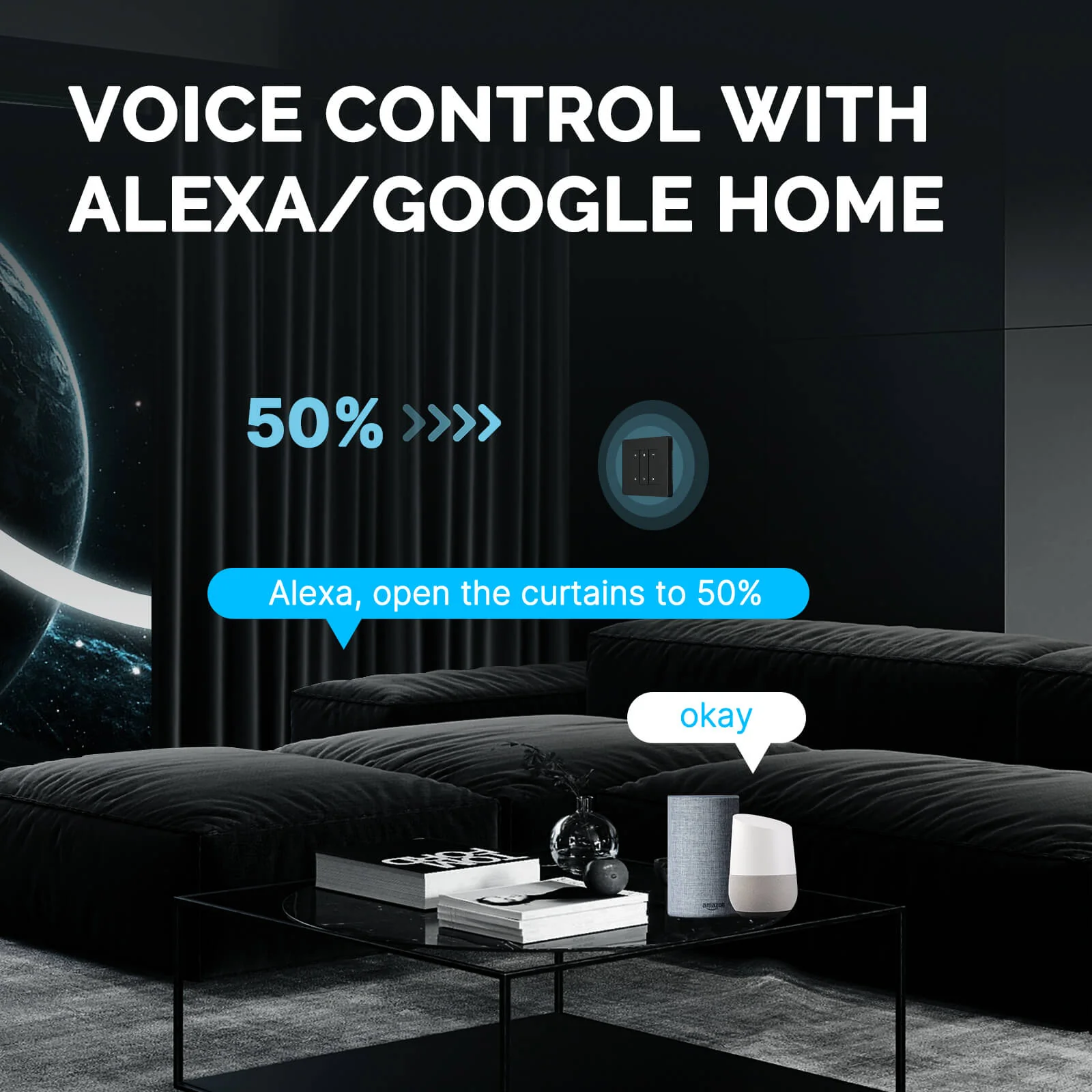 MOES ZigBee RF Smart Curtain Switch For Roller Shutter Electric Curtains Blind Motor Support Timing & Remote Control - Image 4
