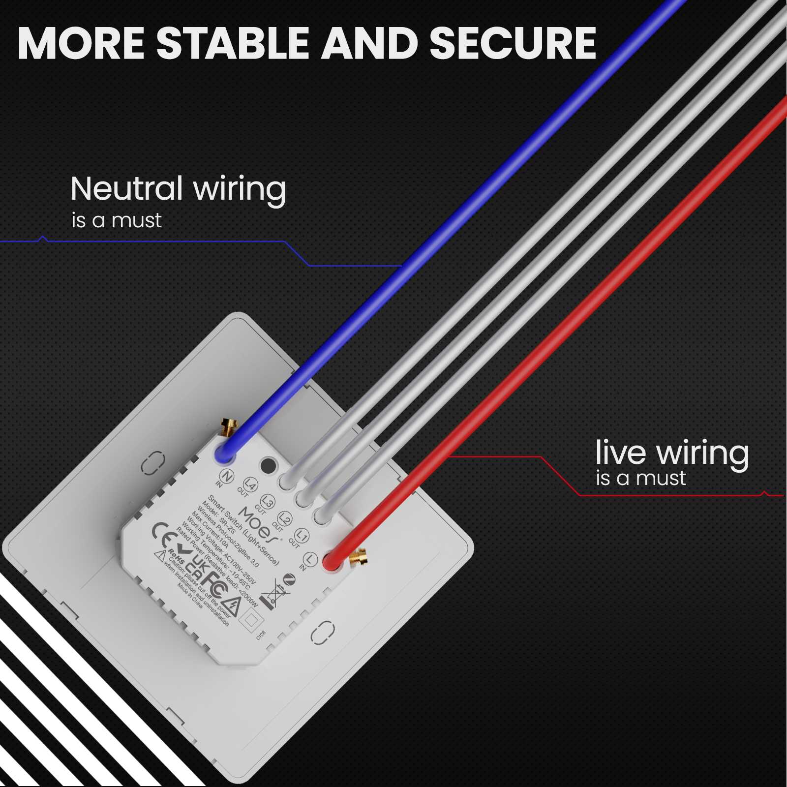 ZigBee Star Ring Smart Light Switch & Scene Controller, Neutral Wire Required, 2 Switches Association - Image 4