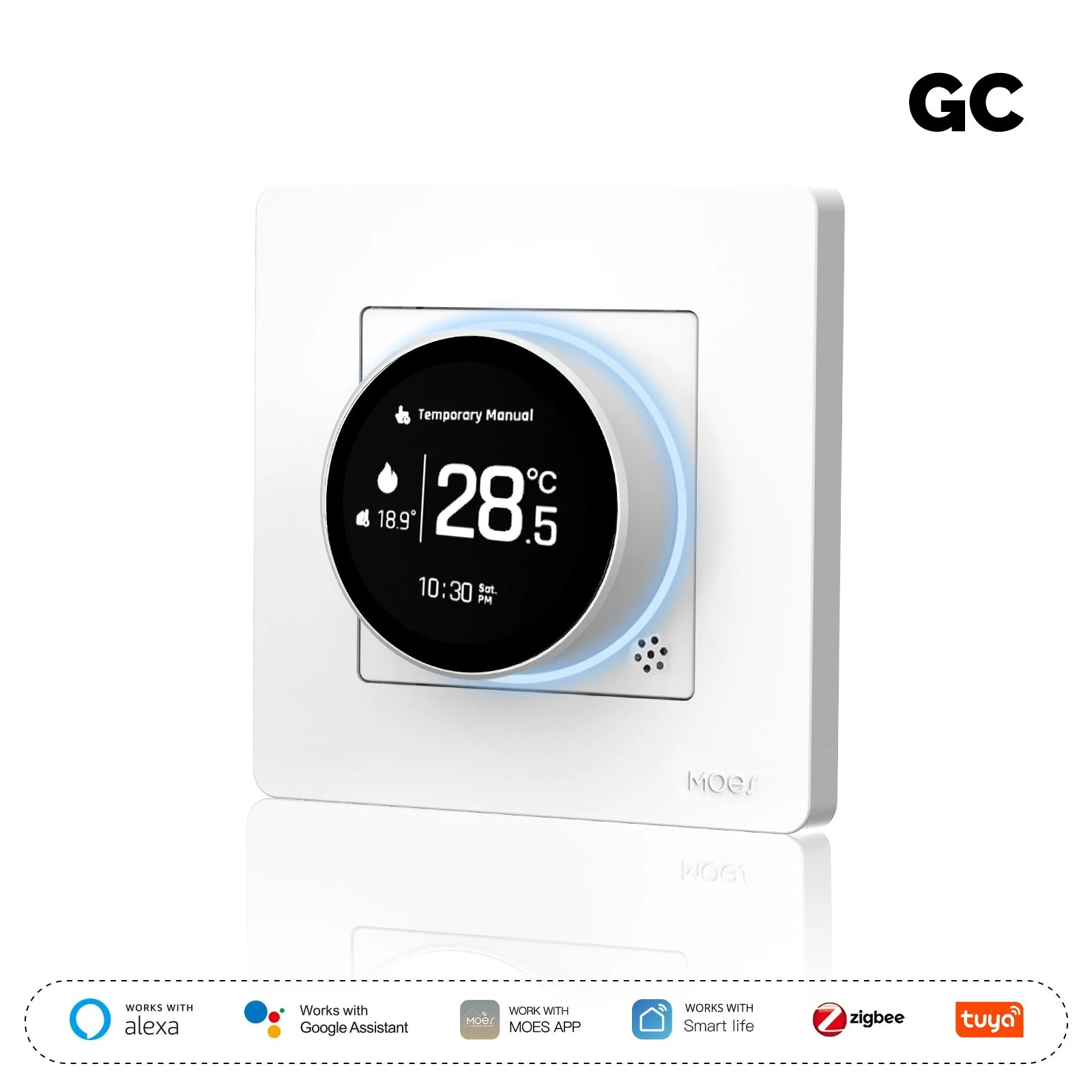 ZigBee Star Ring Smart Thermostat Temperature Controller Water Boiler Electric Heating - Image 11