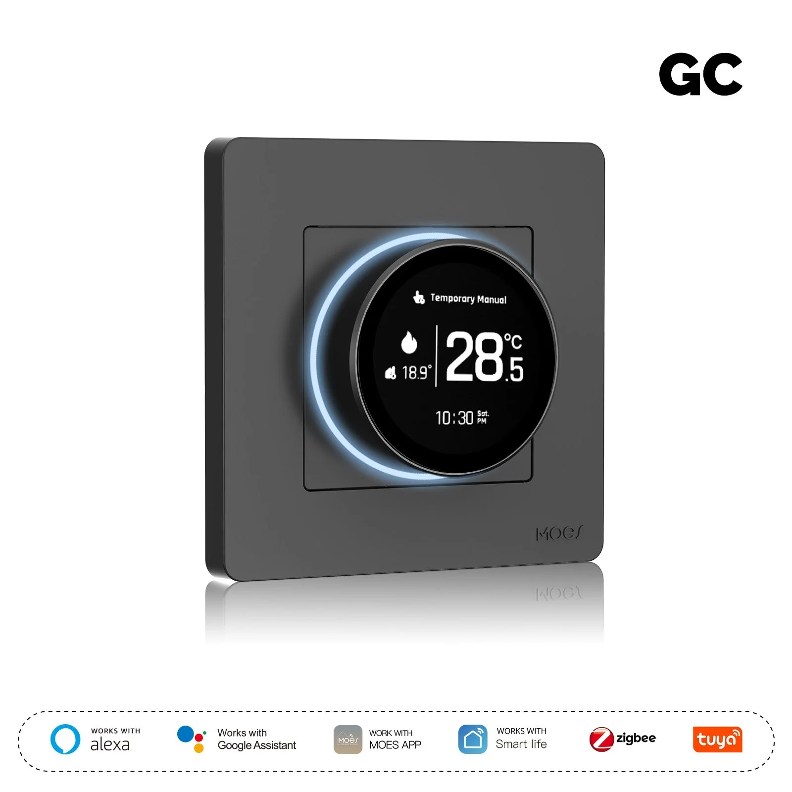 ZigBee Star Ring Smart Thermostat Temperature Controller Water Boiler Electric Heating - Image 12