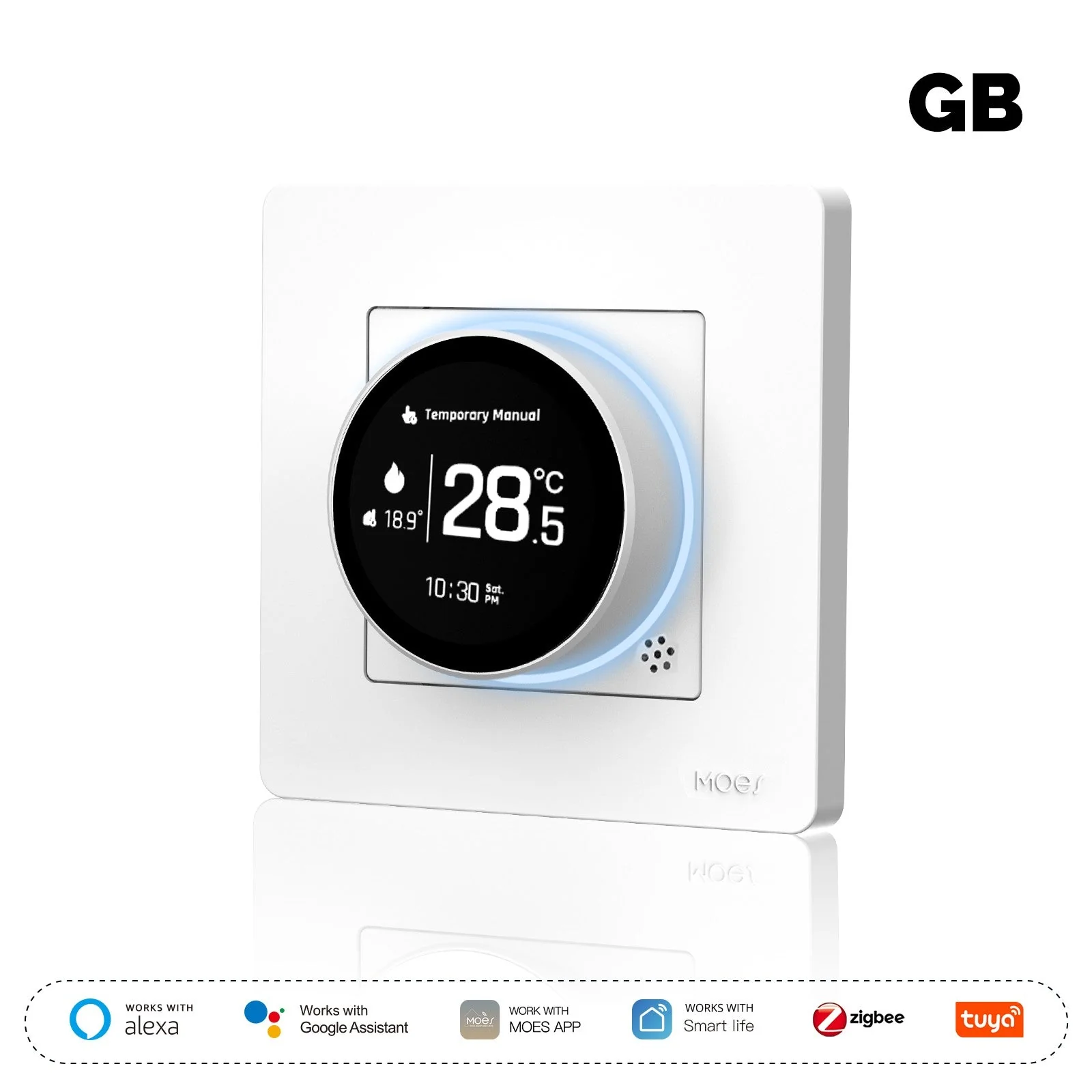 ZigBee Star Ring Smart Thermostat Temperature Controller Water Boiler Electric Heating - Image 9