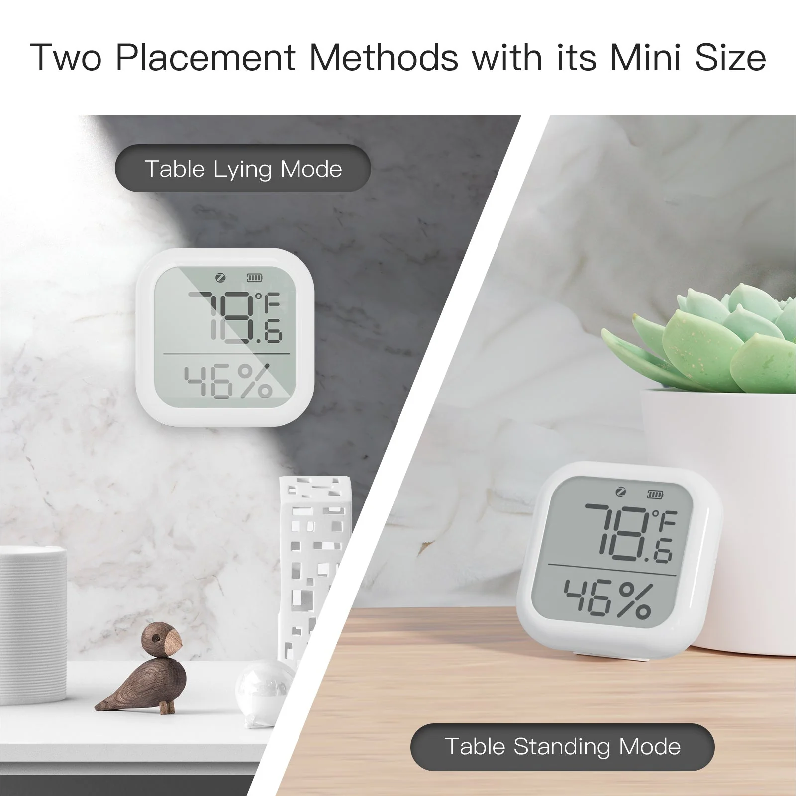 MOES ZigBee Smart Temperature and Humidity Sensor Indoor Hygrometer Thermometer Detector - Image 4