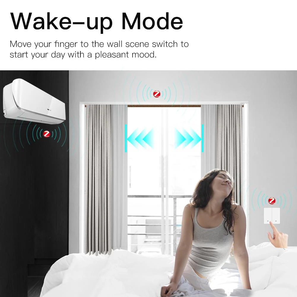 ZigBee Smart 9 Scene Mechanical Push Button Switch Multi-Control Battery Powered - Image 4