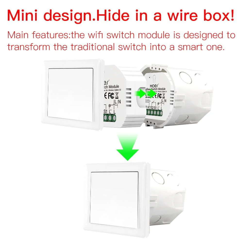 ZigBee Smart Light Switch Module Tuya No Neutral Wire 2 Way Required 2MQTT Relay - Image 11